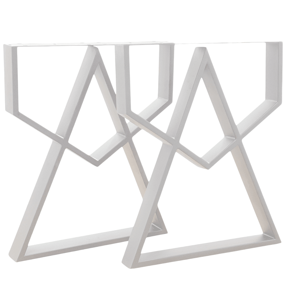 Picioare metalice masa, set metal, 2 bucati, mobilier dining, 60cm x8 cm x72cm NEGRU - BUZ.RO