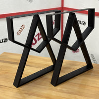 Picioare metalice masa, set metal, 2 bucati, mobilier dining, 60cm x8 cm x72cm NEGRU