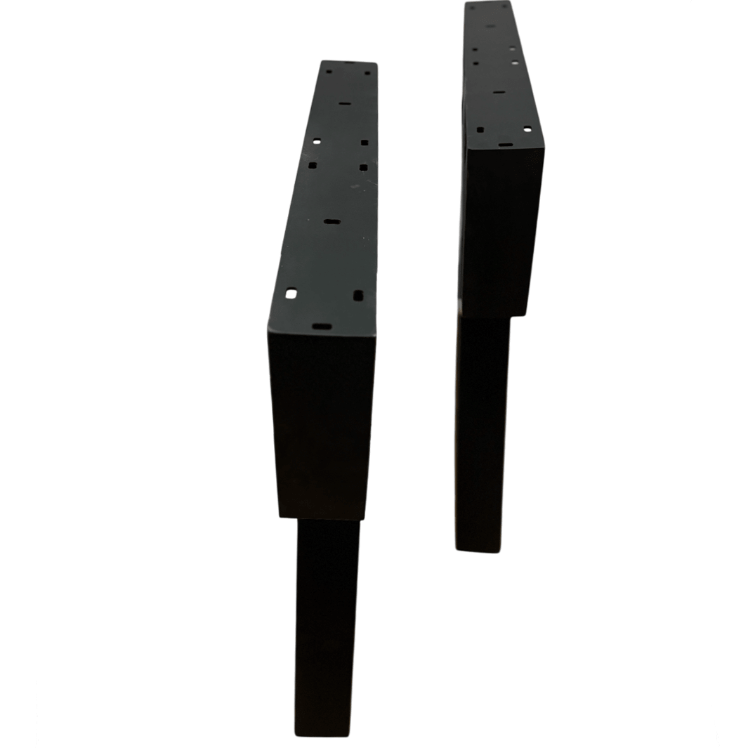 Picioare metalice masa, set metal, 2 bucati, mobilier dining, 60cm x8 cm x72cm NEGRU - BUZ.RO