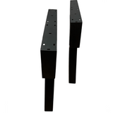 Picioare metalice masa, set metal, 2 bucati, mobilier dining, 60cm x8 cm x72cm NEGRU - BUZ.RO