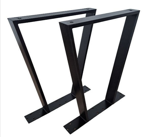 Picioare metalice masa, set metal, 2 bucati, mobilier dining, 60x 8 x 73cm - BUZ.RO