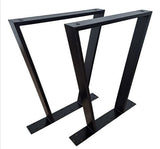 Picioare metalice masa, set metal, 2 bucati, mobilier dining, 60x 8 x 73cm - BUZ.RO