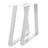 Picioare metalice masa, set metal, 2 bucati, mobilier dining, 60x 8 x 73cm - BUZ.RO