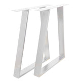 Picioare metalice masa, set metal, 2 bucati, mobilier dining, 60x 8 x 73cm - BUZ.RO