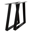 Picioare metalice masa, set metal, 2 bucati, mobilier dining, 60x 8 x 73cm - BUZ.RO