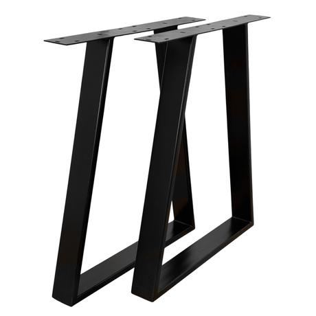 Picioare metalice masa, set metal, 2 bucati, mobilier dining, 60x 8 x 73cm - BUZ.RO