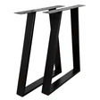 Picioare metalice masa, set metal, 2 bucati, mobilier dining, 60x 8 x 73cm - BUZ.RO