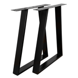 Picioare metalice masa, set metal, 2 bucati, mobilier dining, 60x 8 x 73cm - BUZ.RO