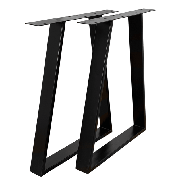 Picioare metalice masa, set metal, 2 bucati, mobilier dining, 60x 8 x 73cm - BUZ.RO