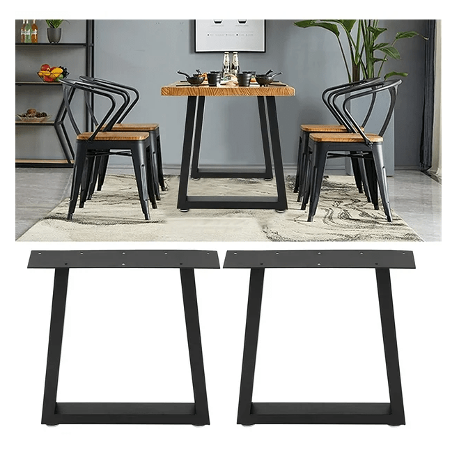 Picioare metalice masa, set metal, 2 bucati, mobilier dining, 60x 8 x 73cm - BUZ.RO