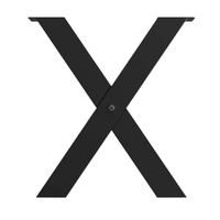 Picioare metalice masa, set metal, 2 bucati, mobilier dining, 60x8x73 CM