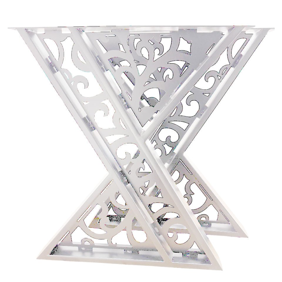 Picioare metalice masa, set metal, 2 bucati, mobilier dining, 65 cm x8 cm x73 cm - BUZ.RO