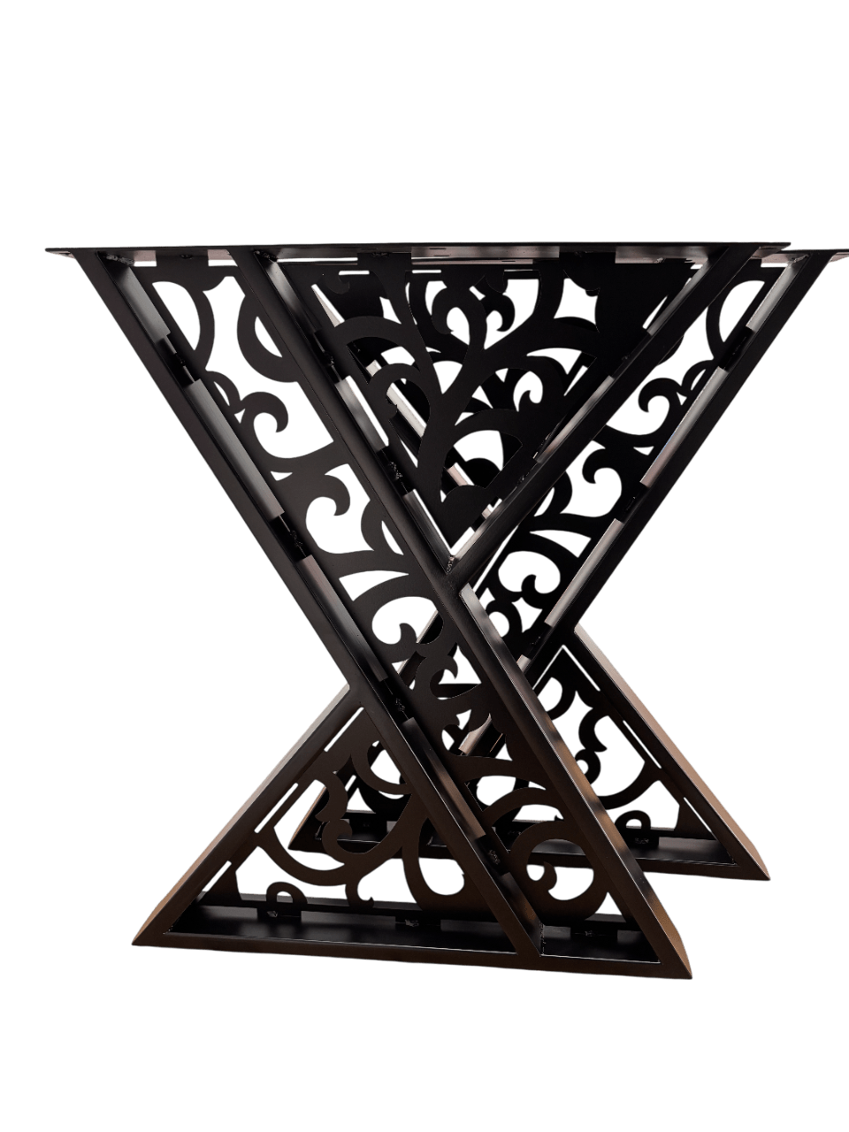 Picioare metalice masa, set metal, 2 bucati, mobilier dining, 65 cm x8 cm x73 cm - BUZ.RO