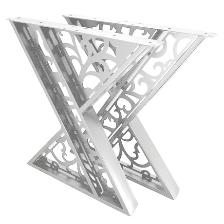 Picioare metalice masa, set metal, 2 bucati, mobilier dining, 65 cm x8 cm x73 cm - BUZ.RO