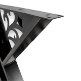 Picioare metalice masa, set metal, 2 bucati, mobilier dining, 65 cm x8 cm x73 cm - BUZ.RO