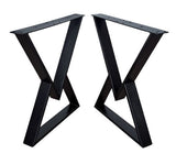 Picioare metalice masa, set metal, 2 bucati, mobilier dining, 65 x 72 x 8 cm - BUZ.RO