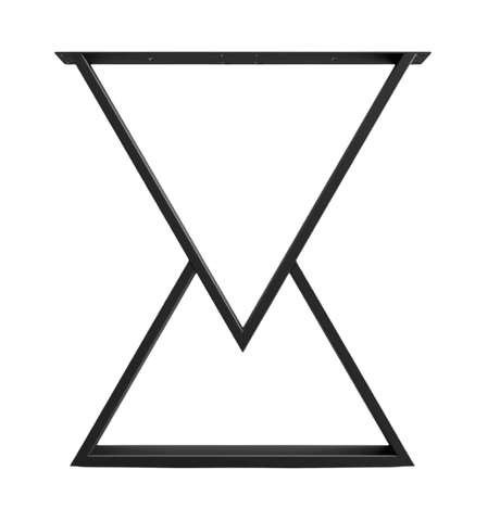 Picioare metalice masa, set metal, 2 bucati, mobilier dining, 65 x 72 x 8 cm - BUZ.RO