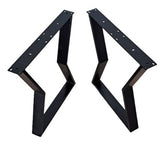 Picioare metalice masa, set metal, 2 bucati, mobilier dining, 65 x 73 x 8 cm - BUZ.RO