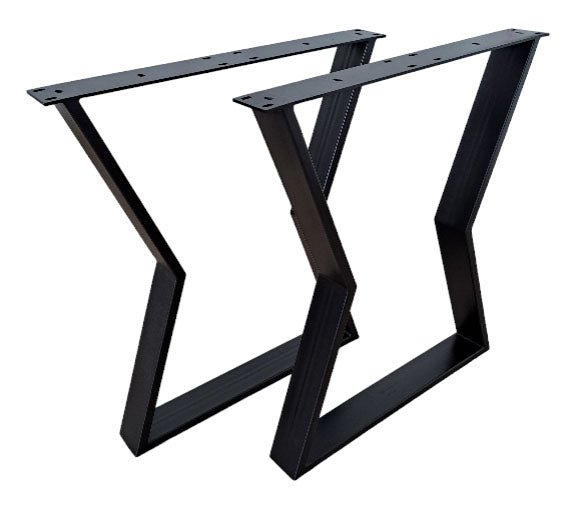 Picioare metalice masa, set metal, 2 bucati, mobilier dining, 65 x 73 x 8 cm - BUZ.RO
