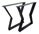 Picioare metalice masa, set metal, 2 bucati, mobilier dining, 65 x 73 x 8 cm - BUZ.RO