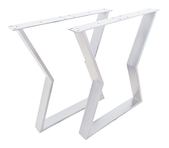 Picioare metalice masa, set metal, 2 bucati, mobilier dining, 65 x 73 x 8 cm - BUZ.RO