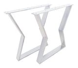 Picioare metalice masa, set metal, 2 bucati, mobilier dining, 65 x 73 x 8 cm - BUZ.RO