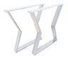 Picioare metalice masa, set metal, 2 bucati, mobilier dining, 65 x 73 x 8 cm - BUZ.RO