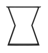 Picioare metalice masa, set metal, 2 bucati, mobilier dining, 65 x 73 x 8 cm - BUZ.RO