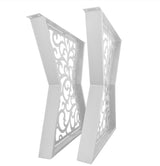 Picioare metalice masa, set metal, 2 bucati, mobilier dining, 65 x 8 x 73 cm NEGRU - BUZ.RO
