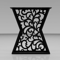 Picioare metalice masa, set metal, 2 bucati, mobilier dining, 65 x 8 x 73 cm  NEGRU