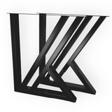Picioare metalice masa, set metal, 2 bucati, mobilier dining, 65x8x72 cm - BUZ.RO