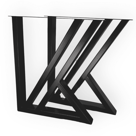 Picioare metalice masa, set metal, 2 bucati, mobilier dining, 65x8x72 cm - BUZ.RO