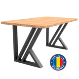 Picioare metalice masa, set metal, 2 bucati, mobilier dining, 65x8x72 cm - BUZ.RO