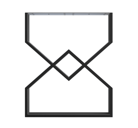 Picioare metalice masa, set metal, 2 bucati, mobilier dining, 65x8x72 cm - BUZ.RO