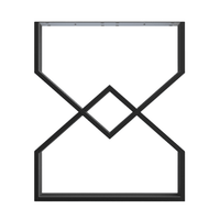 Picioare metalice masa, set metal, 2 bucati, mobilier dining, 65x8x72 cm