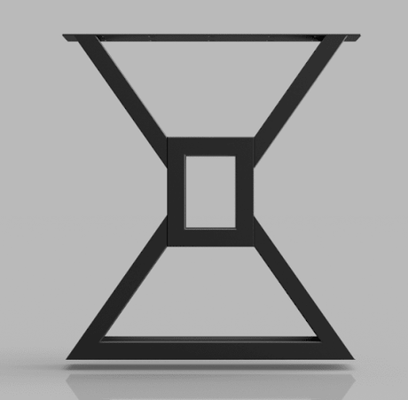 Picioare metalice masa, set metal, 2 bucati, mobilier dining, 65x8x72 CM - BUZ.RO