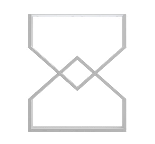 Picioare metalice masa, set metal, 2 bucati, mobilier dining, 65x8x72 cm - BUZ.RO