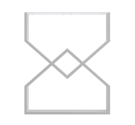 Picioare metalice masa, set metal, 2 bucati, mobilier dining, 65x8x72 cm - BUZ.RO