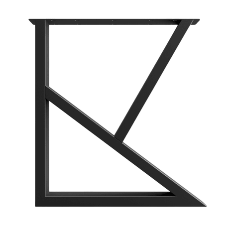 Picioare metalice masa, set metal, 2 bucati, mobilier dining, 65x8x72 cm - BUZ.RO