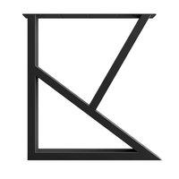 Picioare metalice masa, set metal, 2 bucati, mobilier dining, 65x8x72 cm