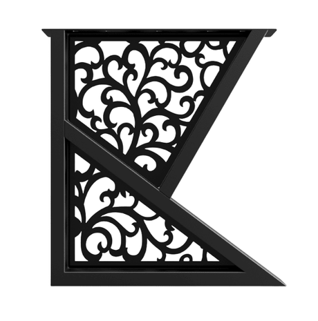 Picioare metalice masa, set metal, 2 bucati, mobilier dining, 65x8x72 cm, negre - BUZ.RO