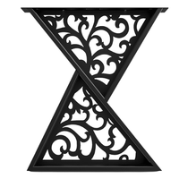 Picioare metalice masa, set metal, 2 bucati, mobilier dining, 65x8x73 cm