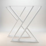 Picioare metalice masa, set metal, 2 bucati, mobilier dining, 65x8x73cm - BUZ.RO