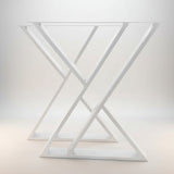 Picioare metalice masa, set metal, 2 bucati, mobilier dining, 65x8x73cm - BUZ.RO