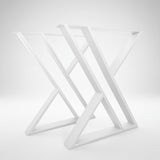 Picioare metalice masa, set metal, 2 bucati, mobilier dining, 65x8x73cm - BUZ.RO