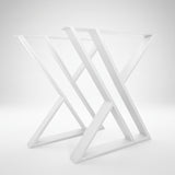 Picioare metalice masa, set metal, 2 bucati, mobilier dining, 65x8x73cm - BUZ.RO