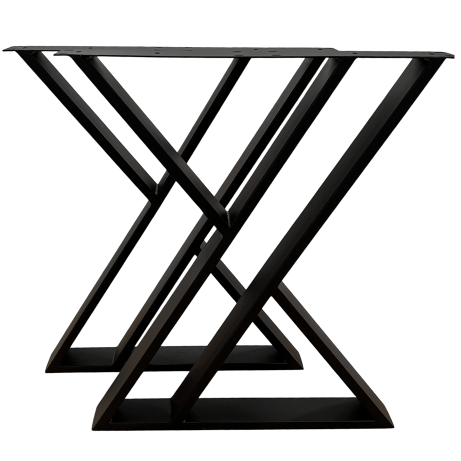 Picioare metalice masa, set metal, 2 bucati, mobilier dining, 65x8x73cm - BUZ.RO