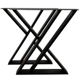 Picioare metalice masa, set metal, 2 bucati, mobilier dining, 65x8x73cm - BUZ.RO