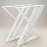 Picioare metalice masa, set metal, 2 bucati, mobilier dining, 65x8x73cm - BUZ.RO