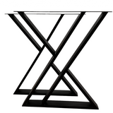 Picioare metalice masa, set metal, 2 bucati, mobilier dining, 65x8x73cm - BUZ.RO